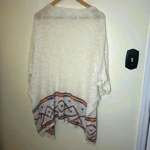 Dreamers Rainbow Bottom Short Sleeve Sweater Shrug Oversized Size S/M - Picture 2 of 5